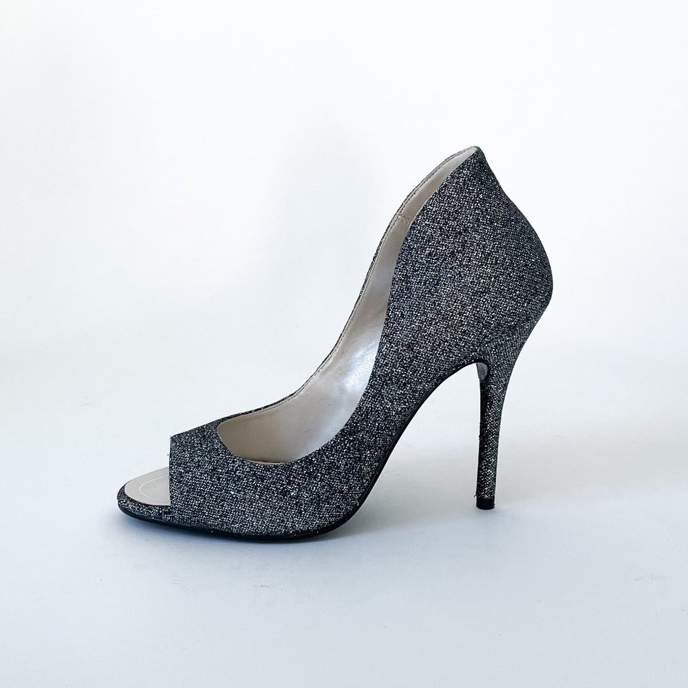 Brand New Caparros Glitter Grey Heels - 7.5